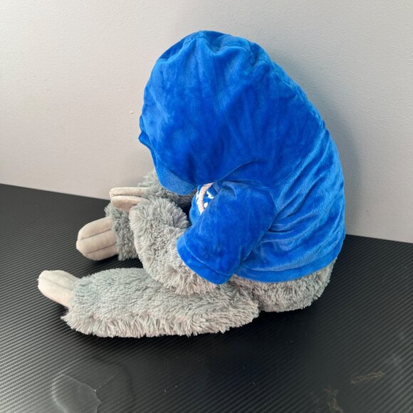 Toy Factory Plush Stuffed Animal Toy Sloth Gray with Blue Hoodie 22” Spirit Anim - Picture 6 of 15